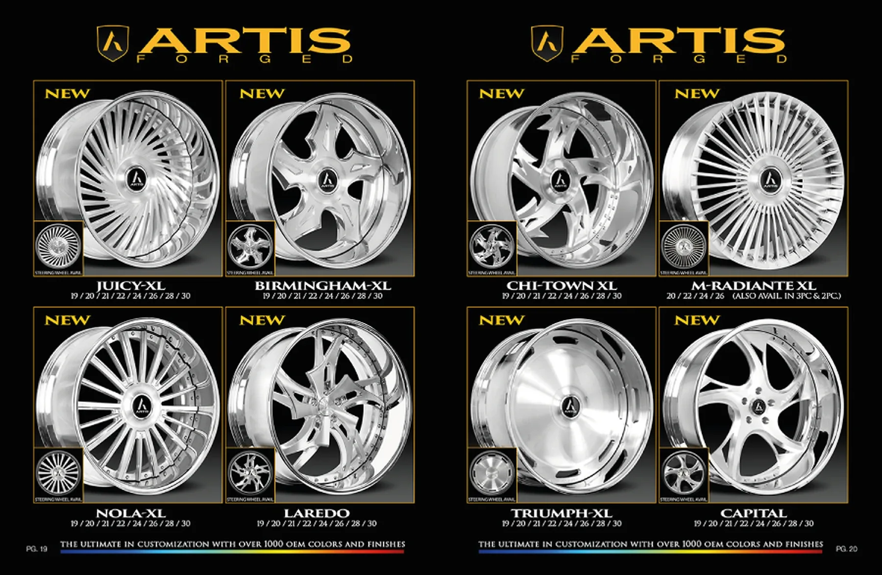 Artis wheel catalog sheet 6 of 15, as supplied by Cali Vibes