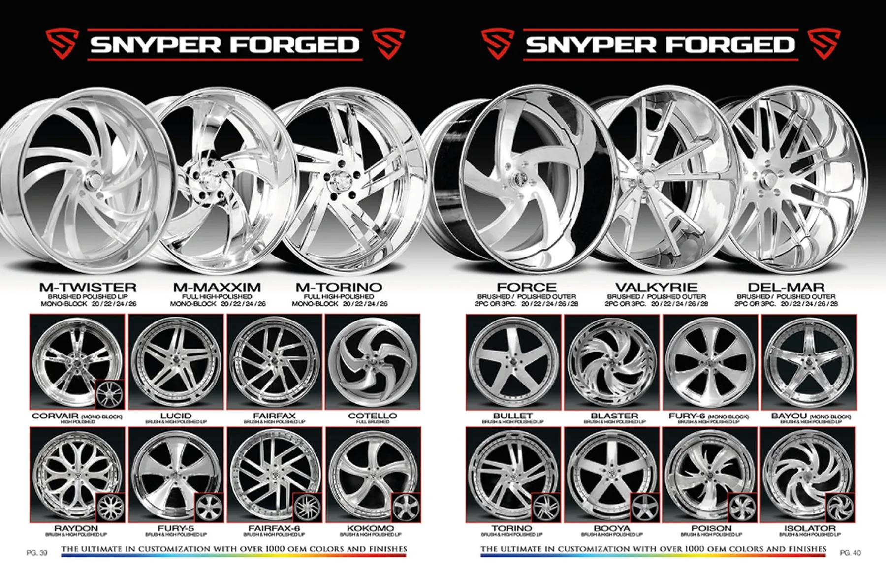 Snyper Forged wheel catalog sheet 13 of 15, as supplied by Cali Vibes